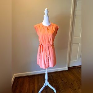Coral shirt dress by Elorie, size XS